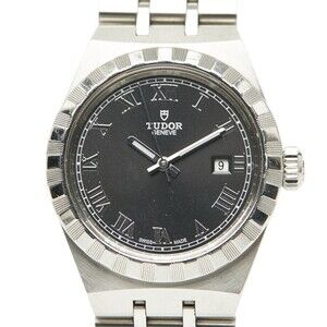 Tudor Royal Watch 28300 Automatic, Black Dial, Stainless Steel, Ladies'